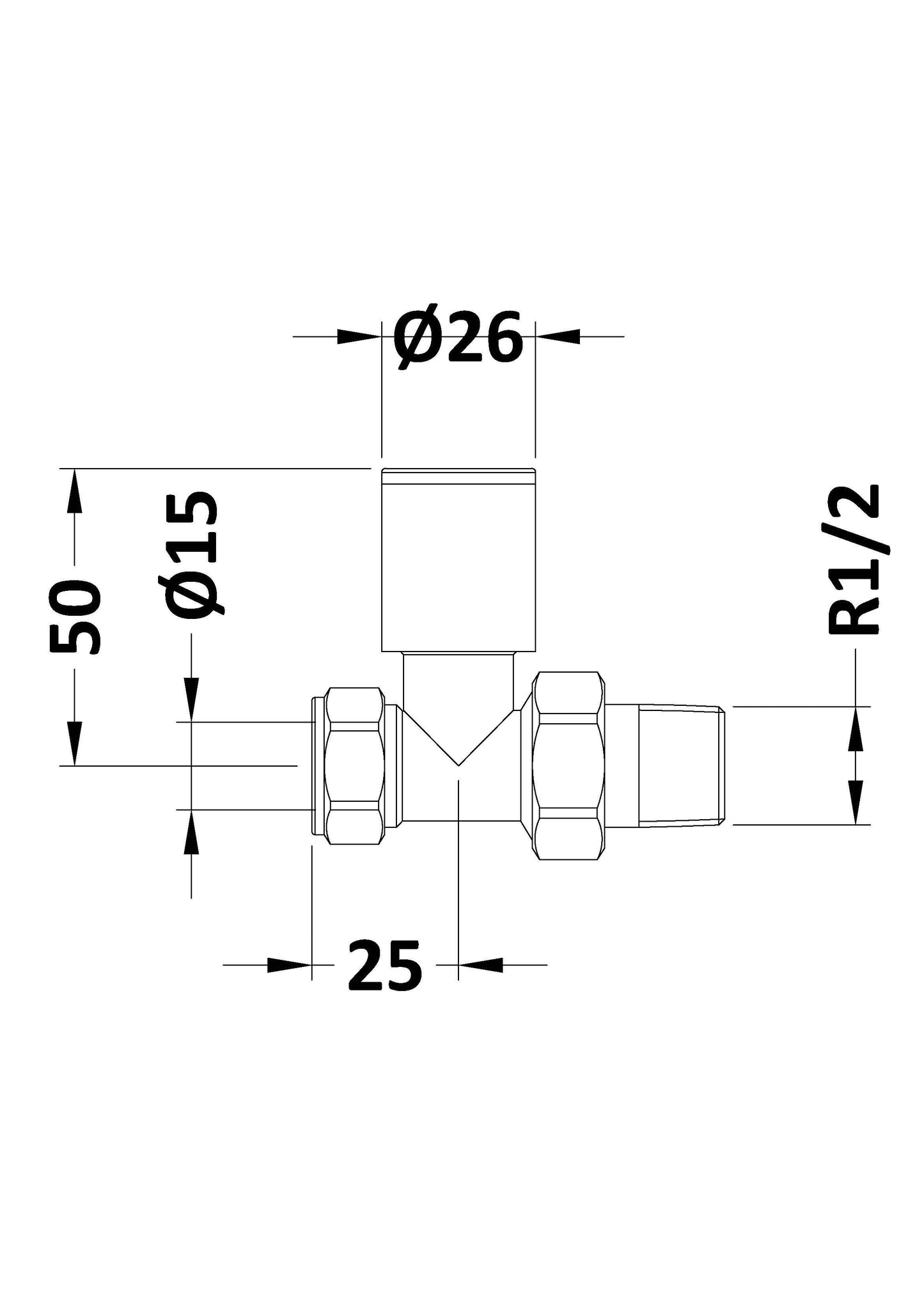 Nuie Choice Anthracite Straight Radiator Valves