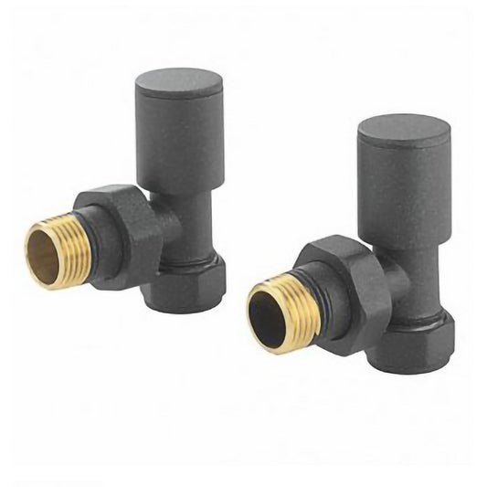 Nuie Choice Anthracite Straight Radiator Valves