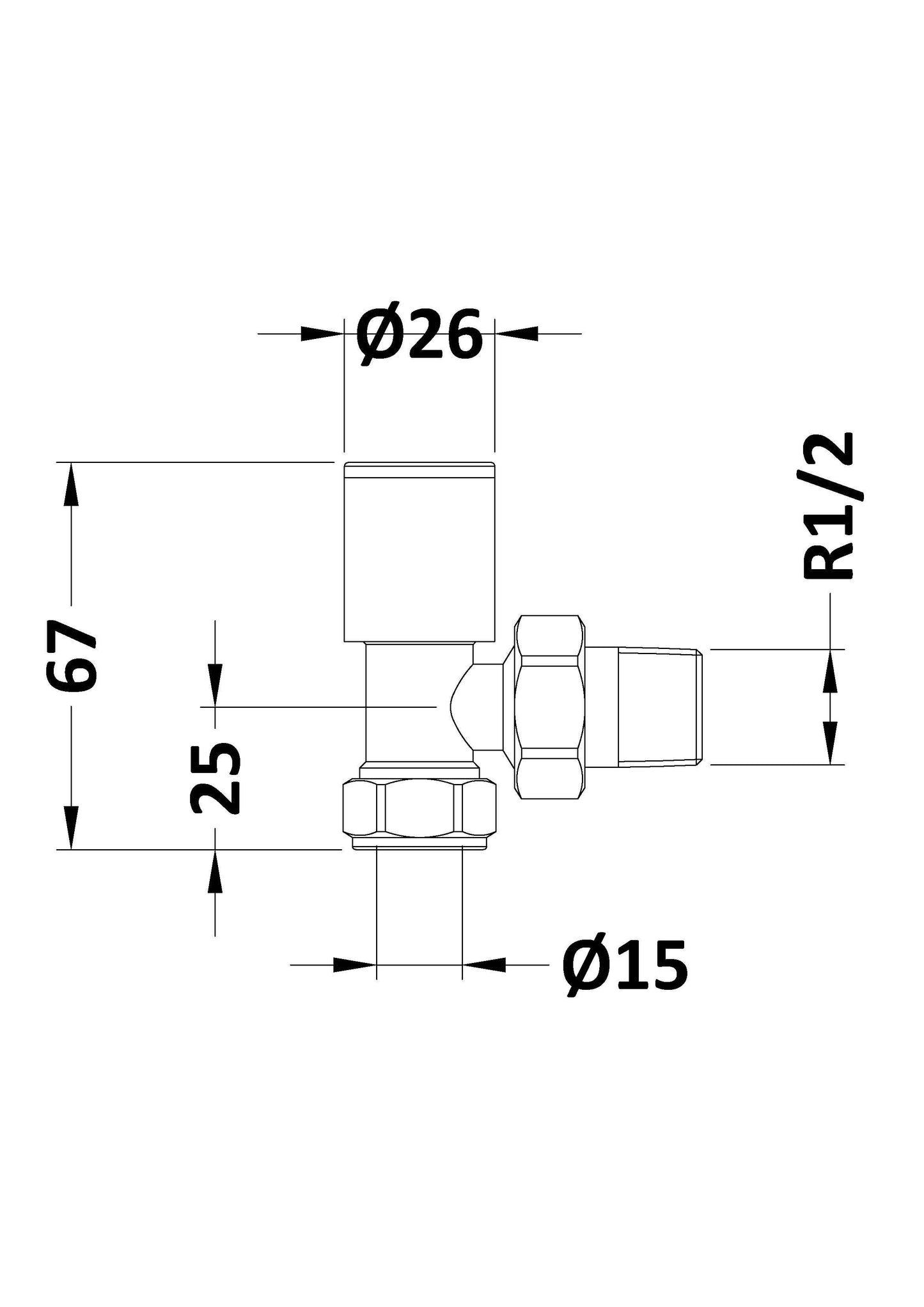 Nuie Choice Anthracite Straight Radiator Valves
