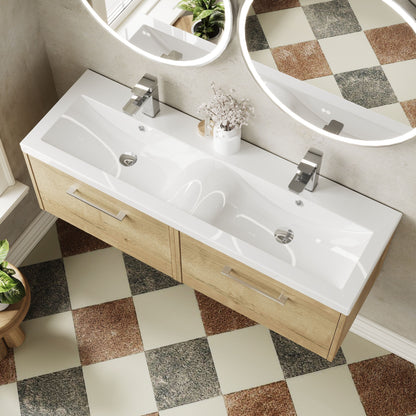 Hudson Reed Juno 1200mm Wall Hung 2-Drawer Vanity Unit with Double Basin