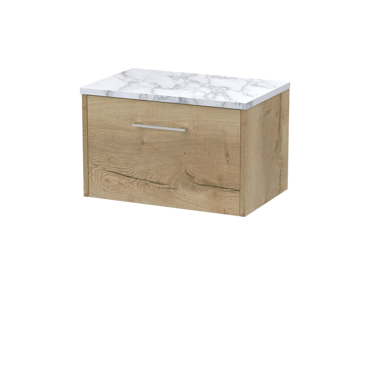 Hudson Reed Juno 600mm Wall Hung Single Drawer Vanity Unit With Laminate Worktop