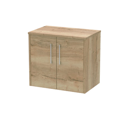 Hudson Reed Juno 600mm Wall Hung 2-Door Vanity Unit With Worktop