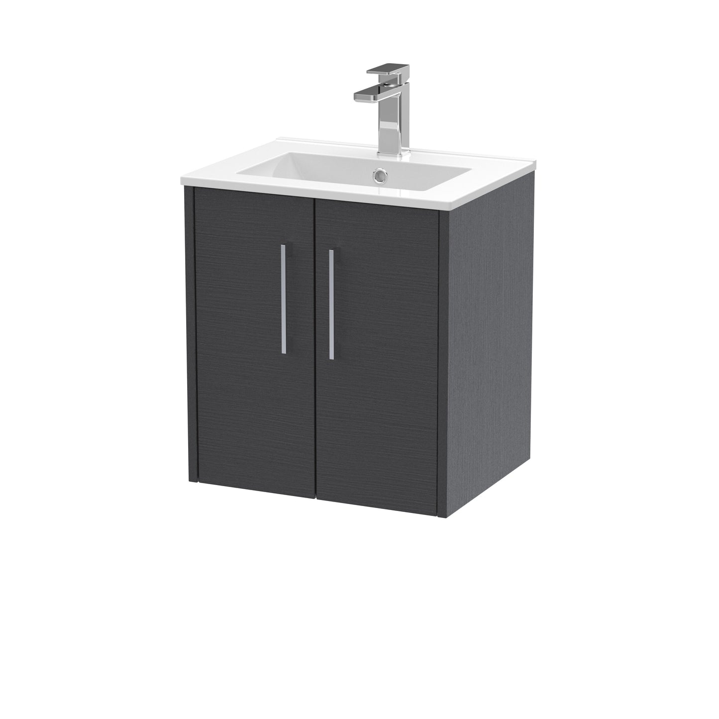 Hudson Reed Juno 500mm Wall Hung 2-Door Vanity Unit with 1 Tap Hole Basin