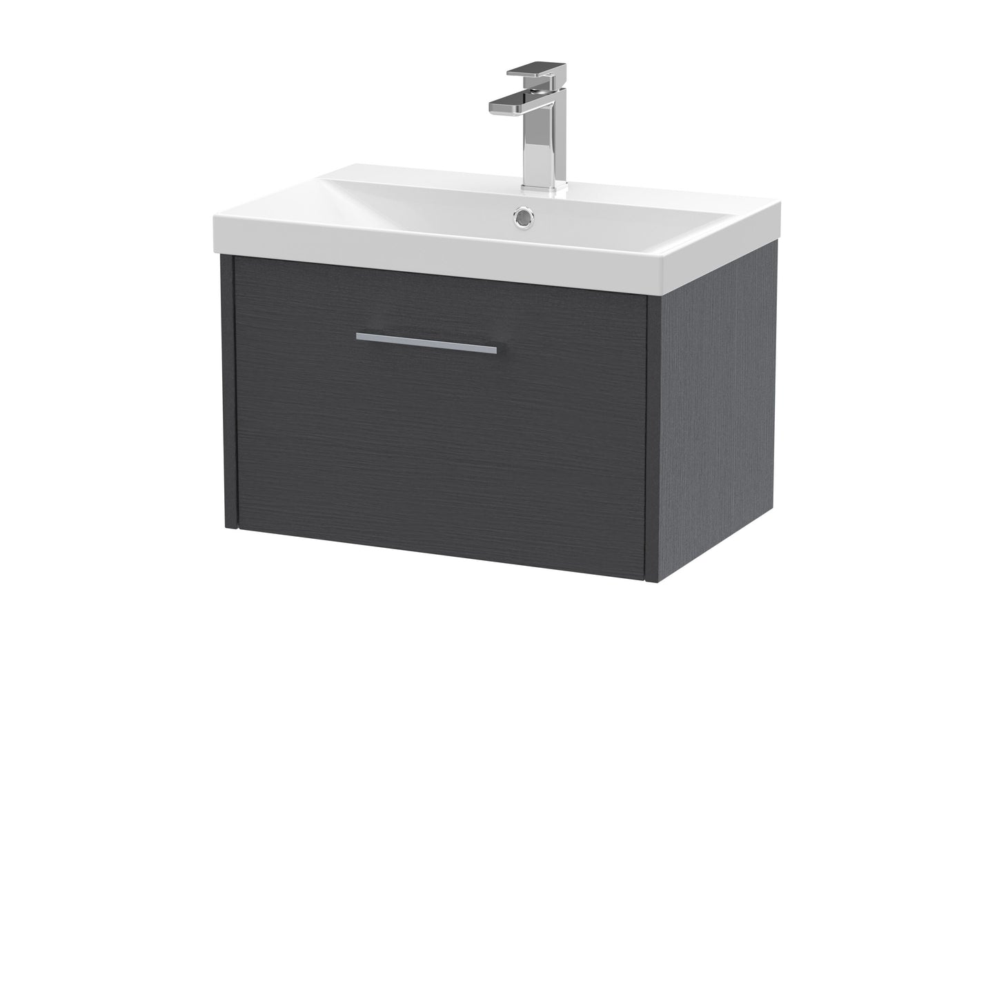 Hudson Reed Juno 600mm Wall Hung Single Drawer Vanity Unit With Thin-Edge 1 Tap Hole Basin