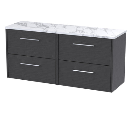 Hudson Reed Juno 1200mm Wall Hung 4-Drawer Vanity Unit With Laminate Worktop