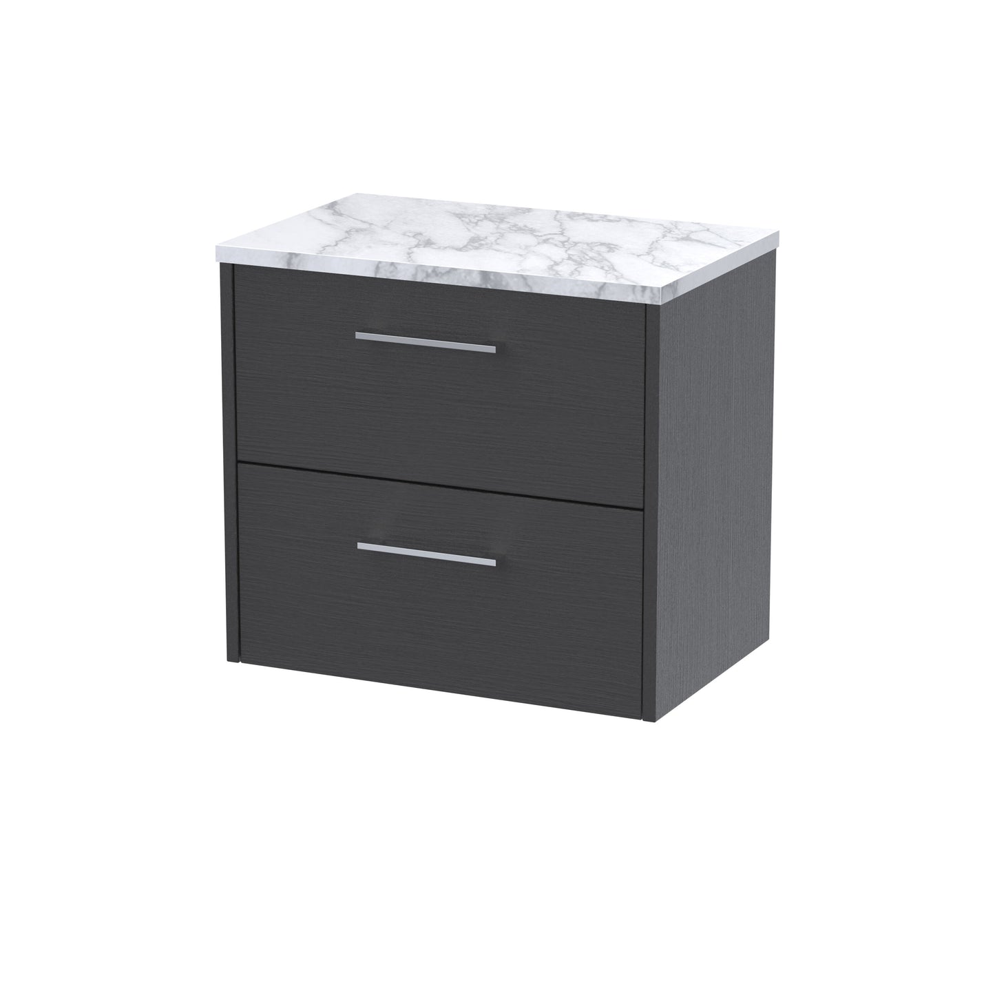 Hudson Reed Juno 600mm Wall Hung 2-Drawer Vanity Unit With Laminate Worktop & Soft Close Drawers