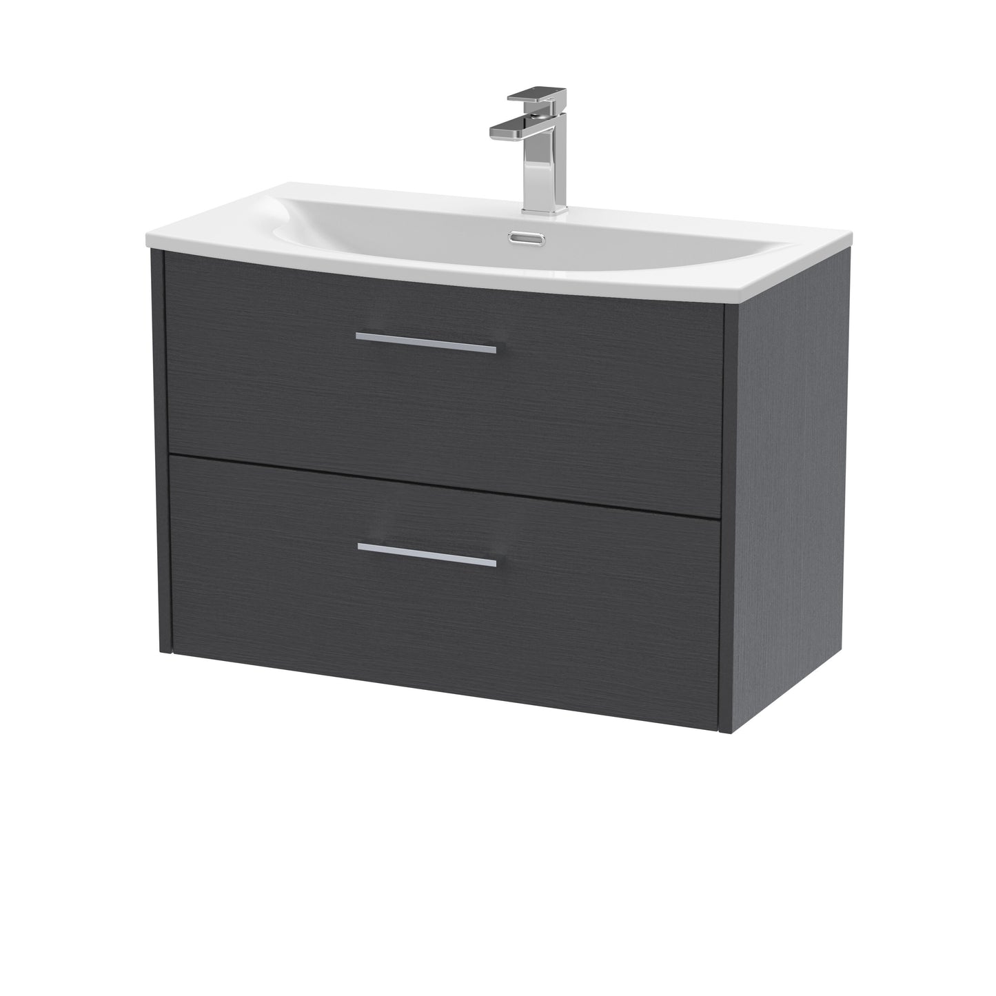 Hudson Reed Juno 800mm Wall Hung 2-Drawer Vanity Unit With 1 Tap Hole Basin