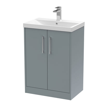 Hudson Reed Juno 600mm Floor Standing 2-Door Vanity Unit with Basin