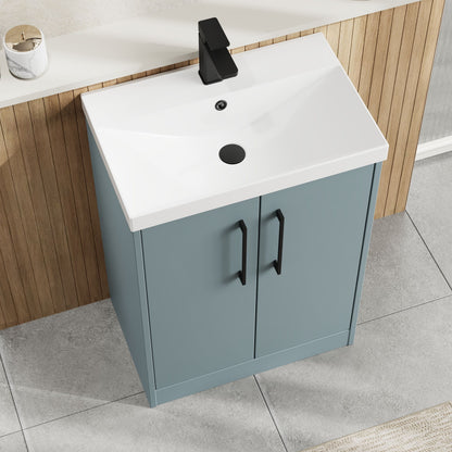 Hudson Reed Juno 600mm Floor Standing 2-Door Vanity Unit with Basin