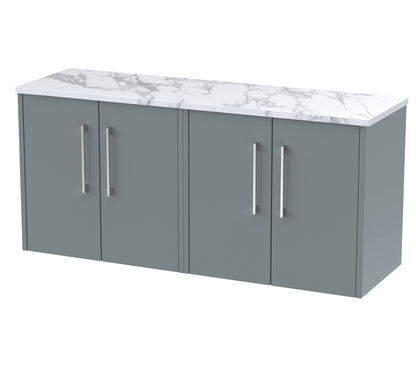 Juno 1200mm Wall Hung 4-Door Vanity & Laminate Worktop