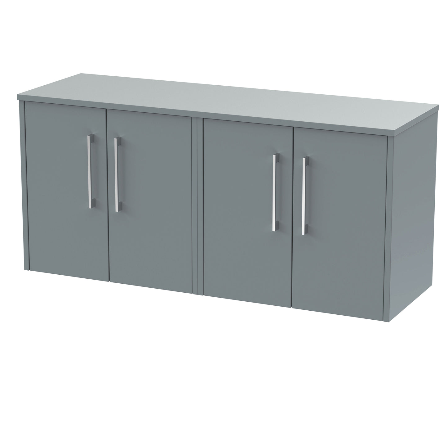 Hudson Reed Juno 1205mm Coastal Grey 2-Door Wall Hung Vanity Unit With Worktop