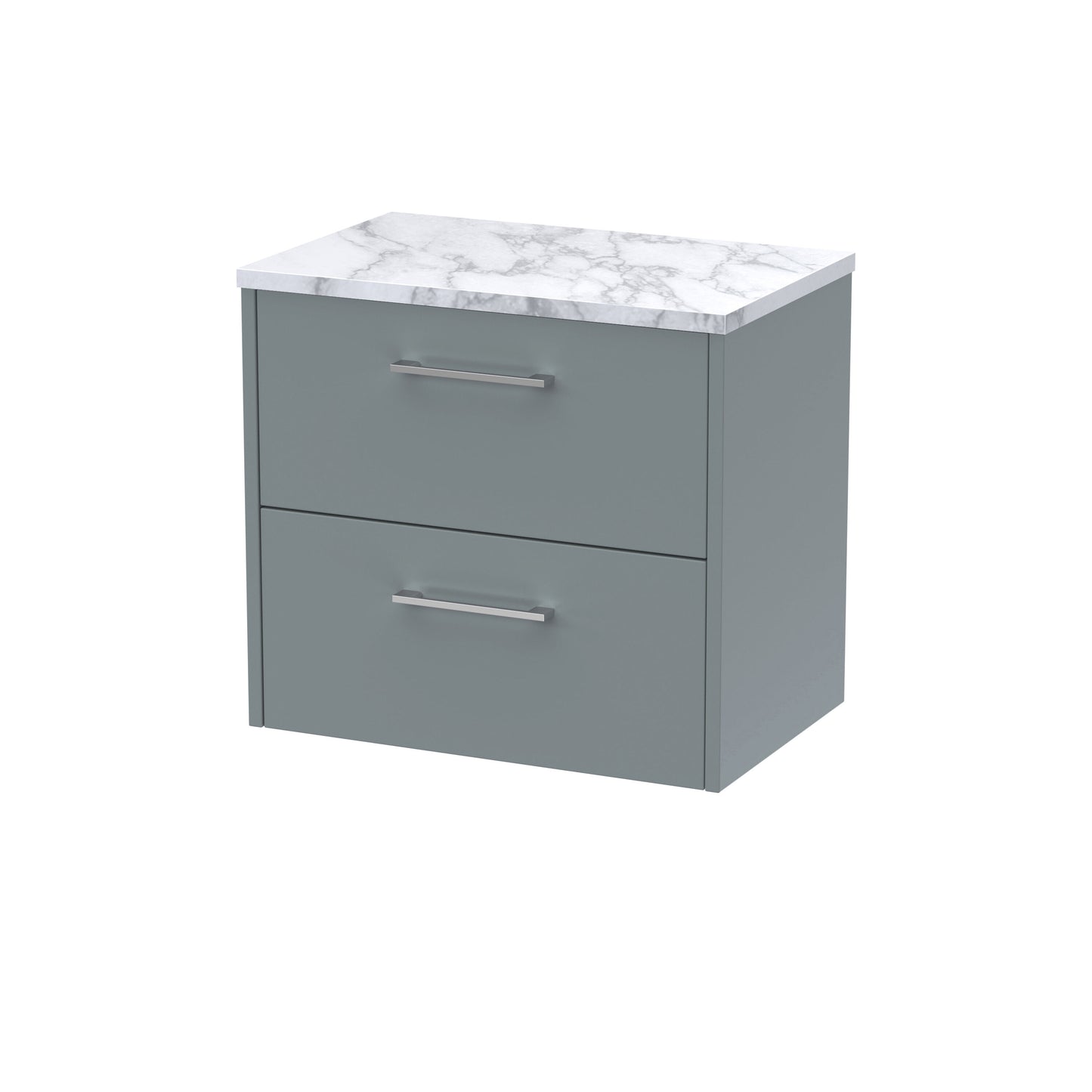 Hudson Reed Juno 600mm Wall Hung 2-Drawer Vanity Unit With Laminate Worktop
