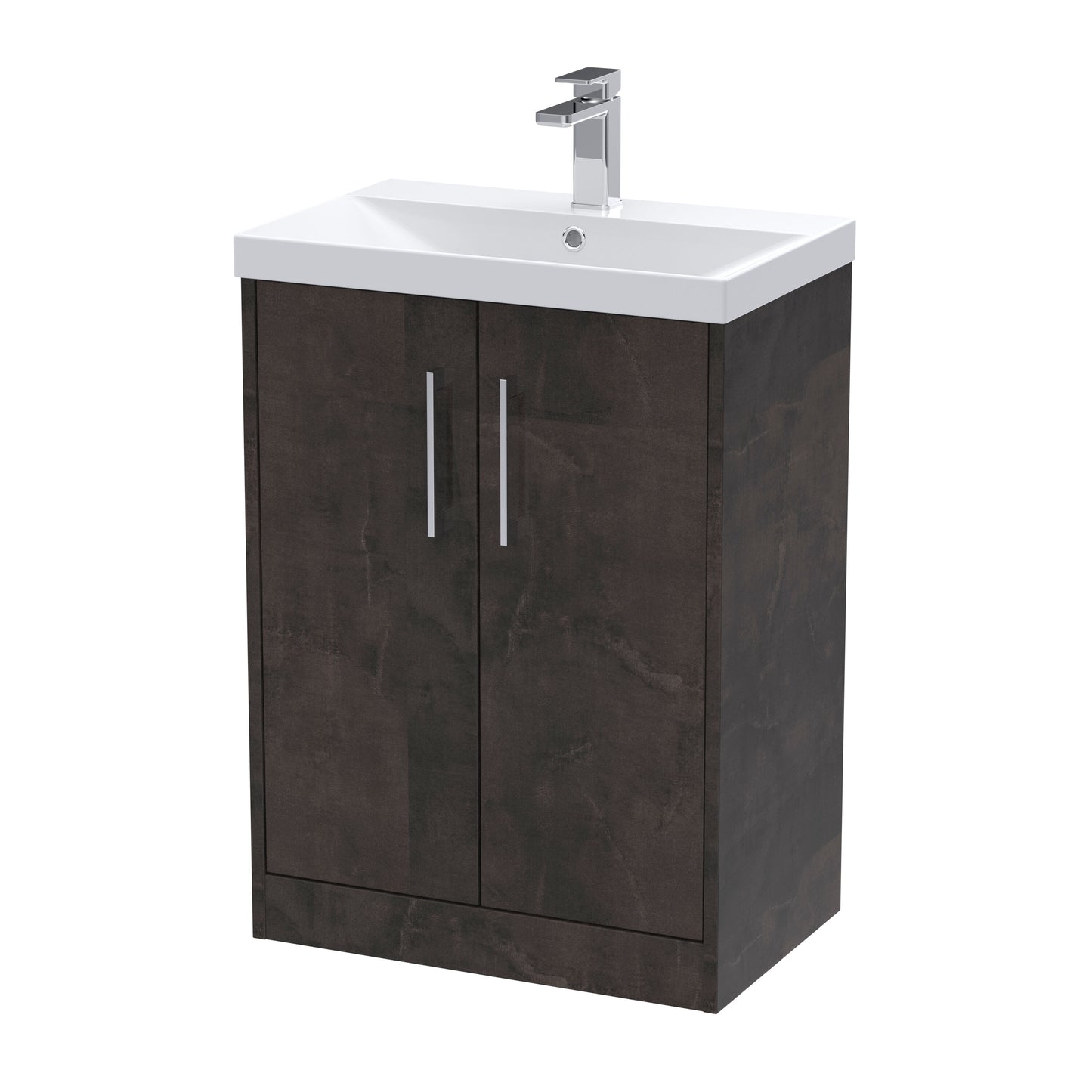 Hudson Reed Juno 600mm Floor Standing 2 Door Vanity Unit with Ceramic Basin