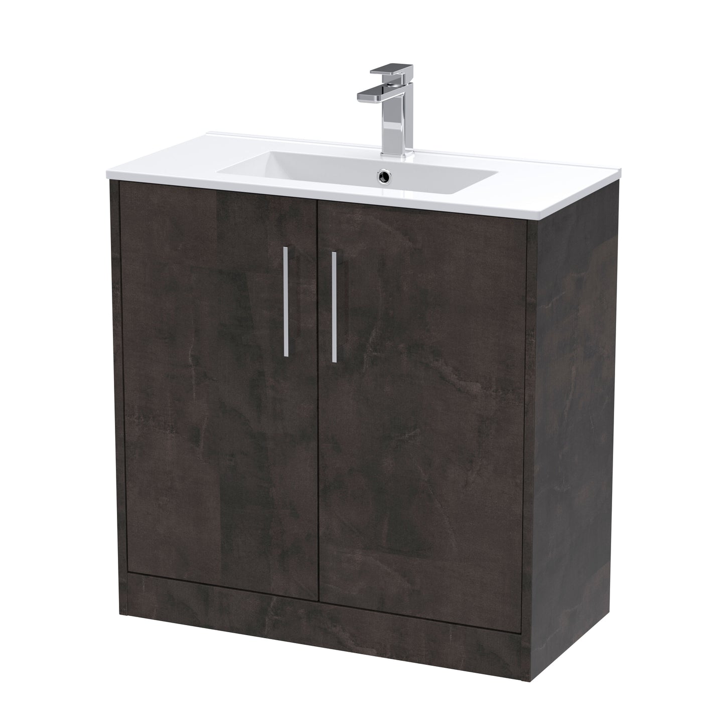 Hudson Reed Juno 800mm Floor Standing 2 Door Vanity Unit with Basin