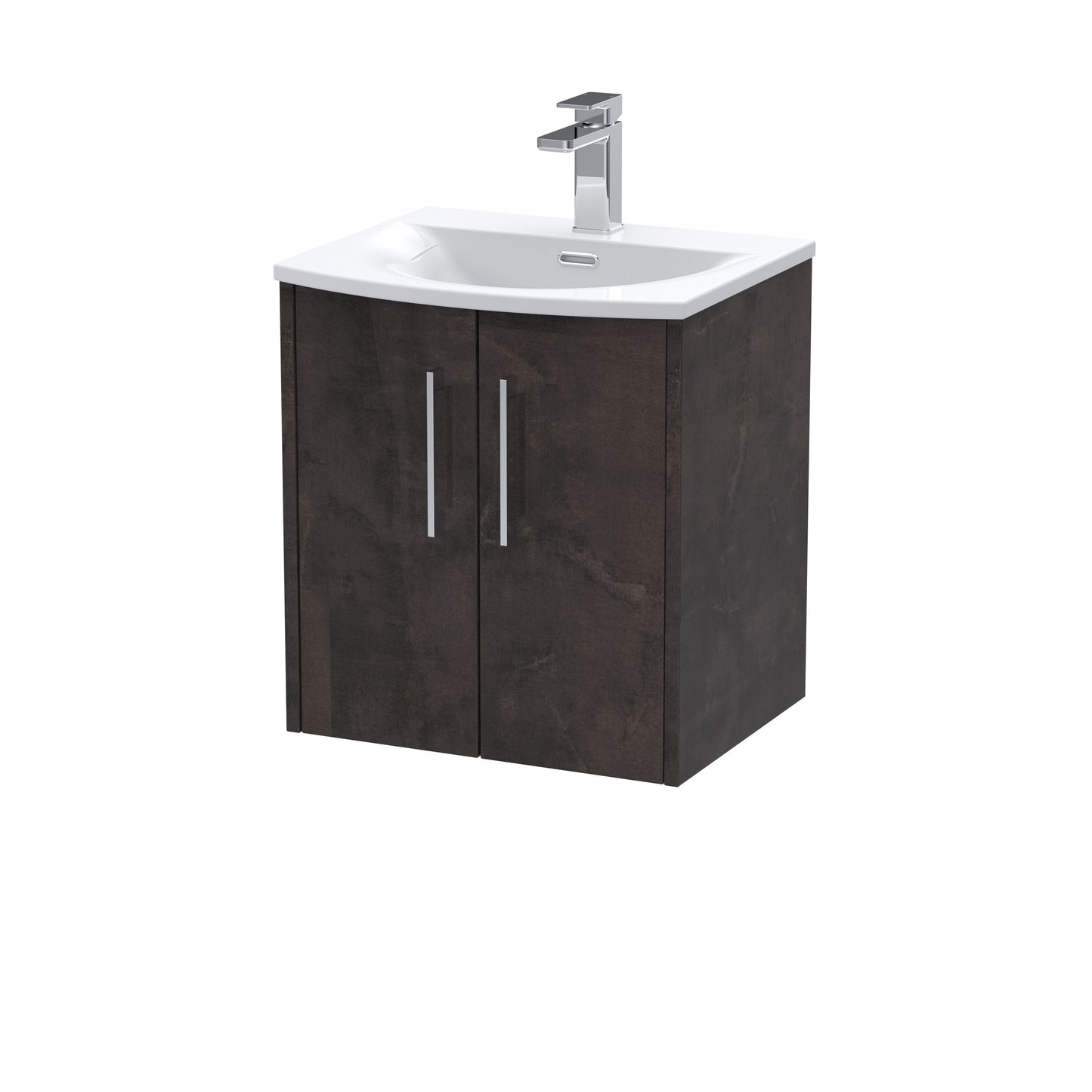 Hudson Reed Juno 500mm Wall Hung 2 Door Vanity Basin Unit Including Basin