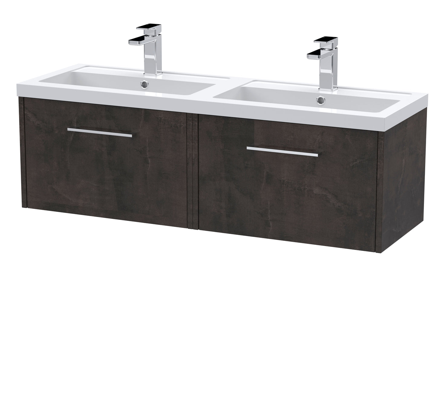 Hudson Reed Juno 1200mm Wall Hung 2 Drawer Vanity Unit with Double Basin