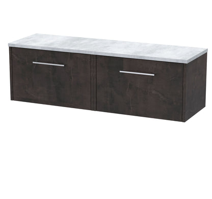 Hudson Reed Juno 1200mm Wall Hung 2-Drawer Vanity With Laminate Worktop