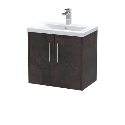 Hudson Reed Juno 600mm Wall Hung 2 Door Vanity Unit Including Basin