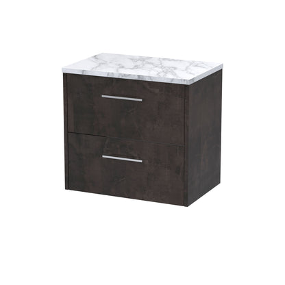 Hudson Reed Juno 600mm Wall Hung 2-Drawer Vanity Unit With Laminate Worktop