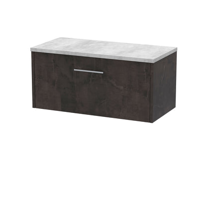 Hudson Reed Juno 800mm Wall Hung 1 Drawer Vanity Unit With Laminate Worktop & Soft Close Drawers