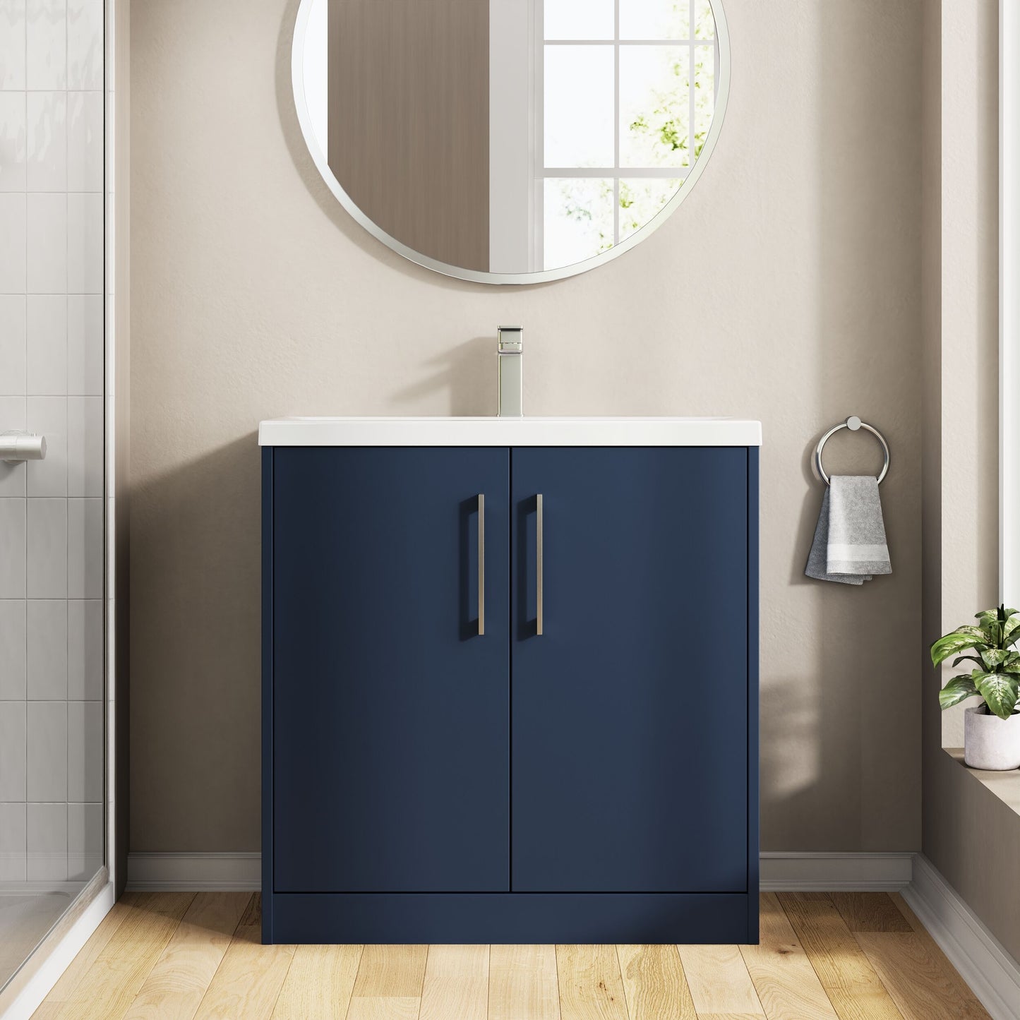 Hudson Reed Juno 800mm Floor Standing 2-Door Vanity & Basin