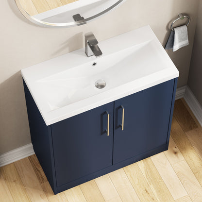 Hudson Reed Juno 800mm Floor Standing 2-Door Vanity & Basin