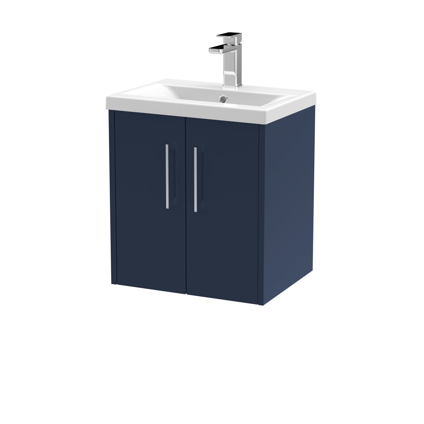 Hudson Reed Juno 510mm Midnight Blue Wall Hung 2-Door Vanity & Basin