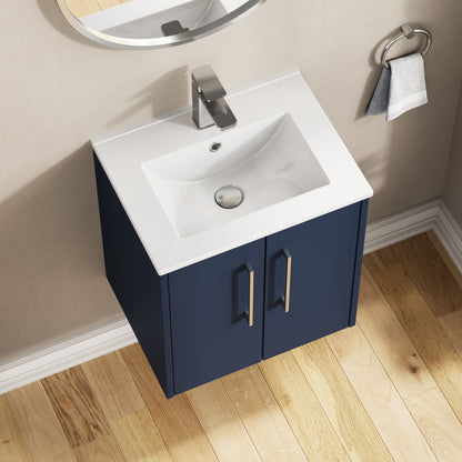 Hudson Reed Juno 500mm Wall Hung 2-Door Vanity Unit & Basin