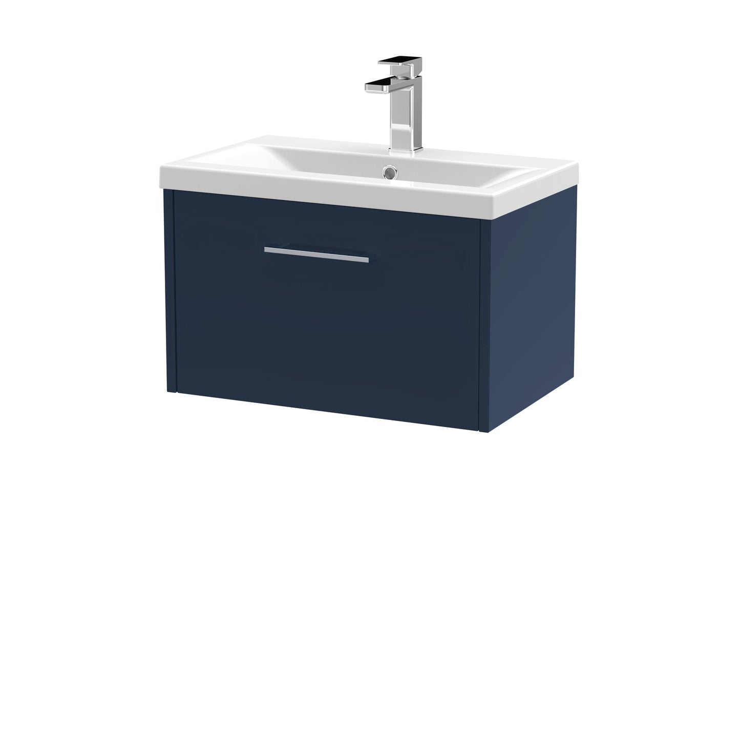Hudson Reed Juno 600mm Wall Hung Single Drawer Vanity & Basin With Soft Close Drawers