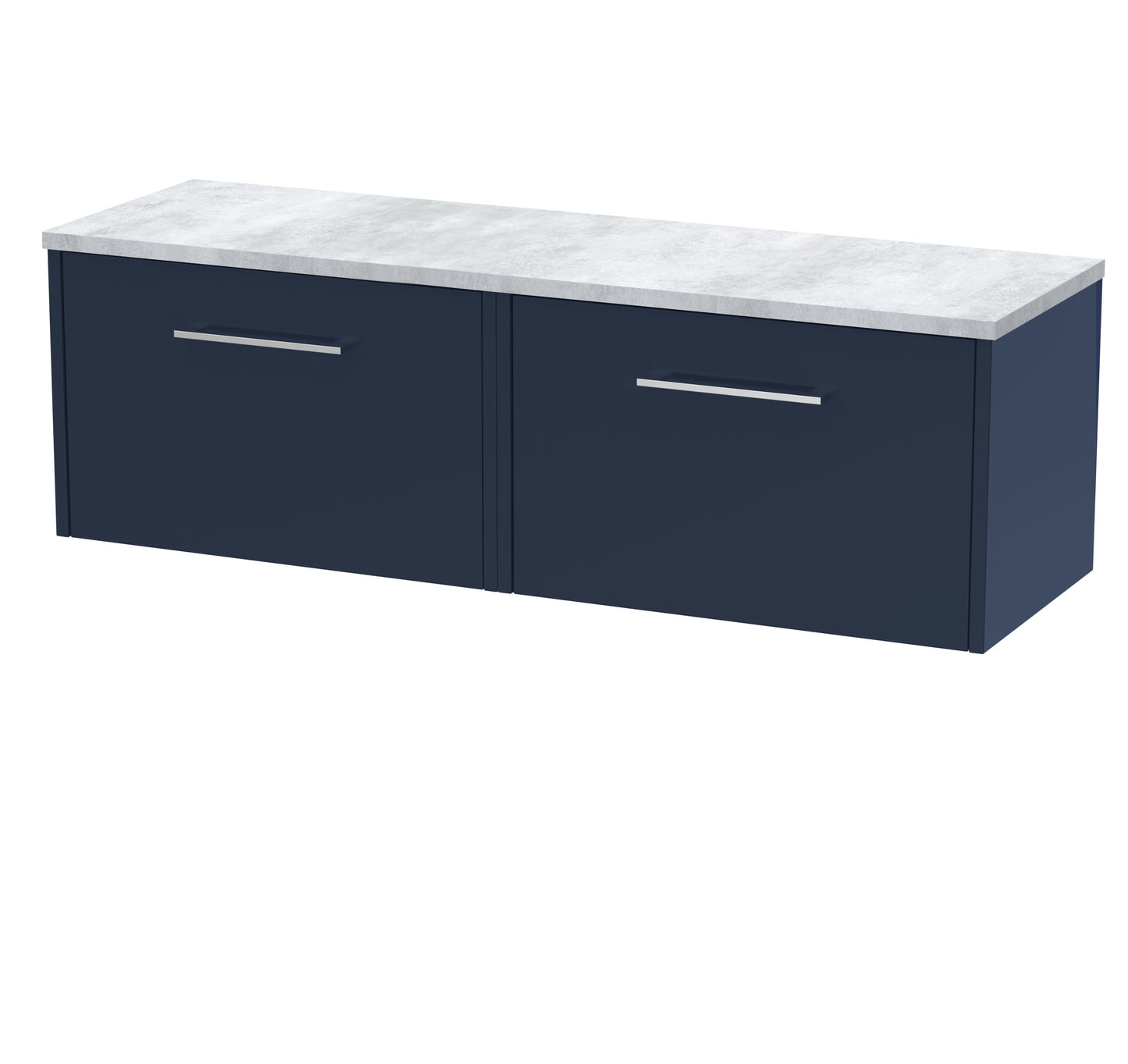 Hudson Reed Juno 1200mm Wall Hung 2-Drawer Vanity Unit With Laminate Worktop & Handles
