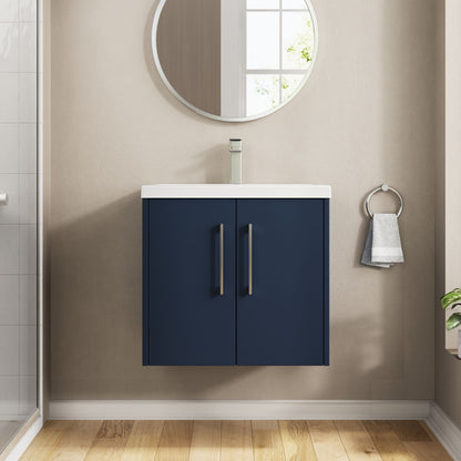 Hudson Reed Juno 600mm Wall Hung 2-Door Vanity Unit with Basin