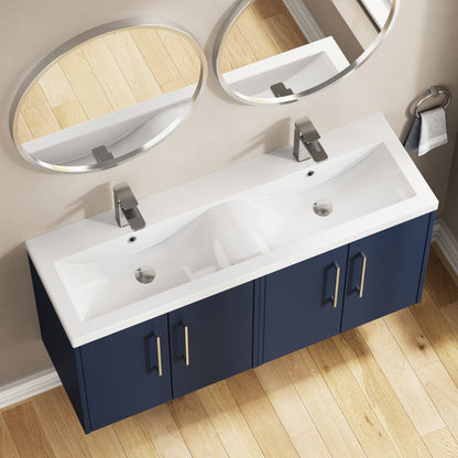 Hudson Reed Juno 1200mm Wall Hung 4-Door Vanity Unit with Double Basin