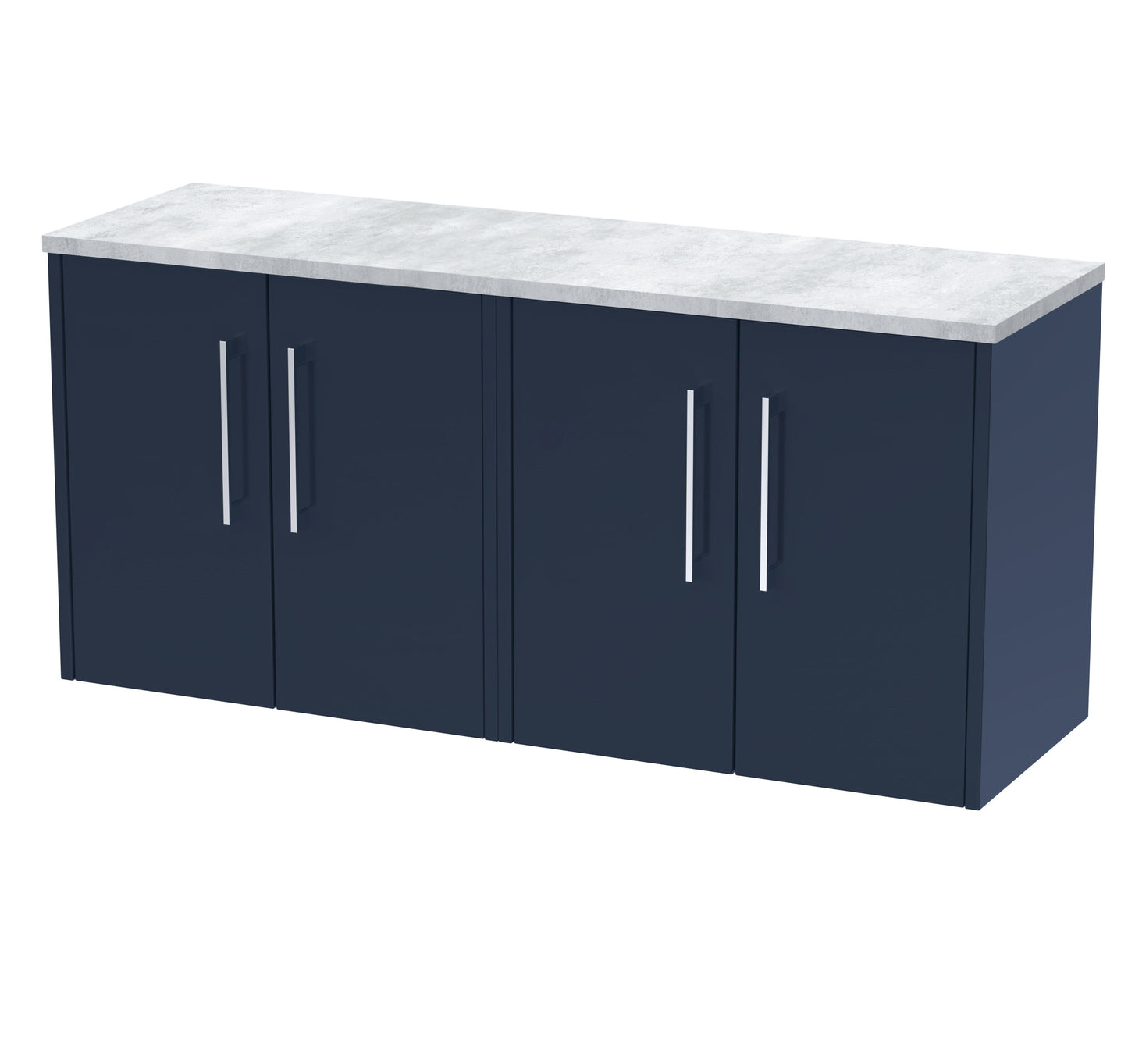 Hudson Reed Juno 1205mm Midnight Blue Contemporary Wall Hung Vanity Unit With Laminate Worktop