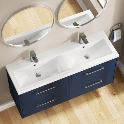 Hudson Reed Juno 1200mm Wall Hung 4-Drawer Vanity Unit with Double Basin