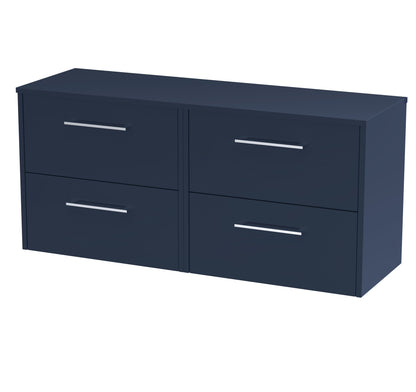 Hudson Reed Juno 1200mm Wall Hung 4-Drawer Vanity Unit With Worktop