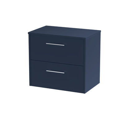 Hudson Reed Juno 600mm Wall Hung 2-Drawer Vanity Unit With Worktop