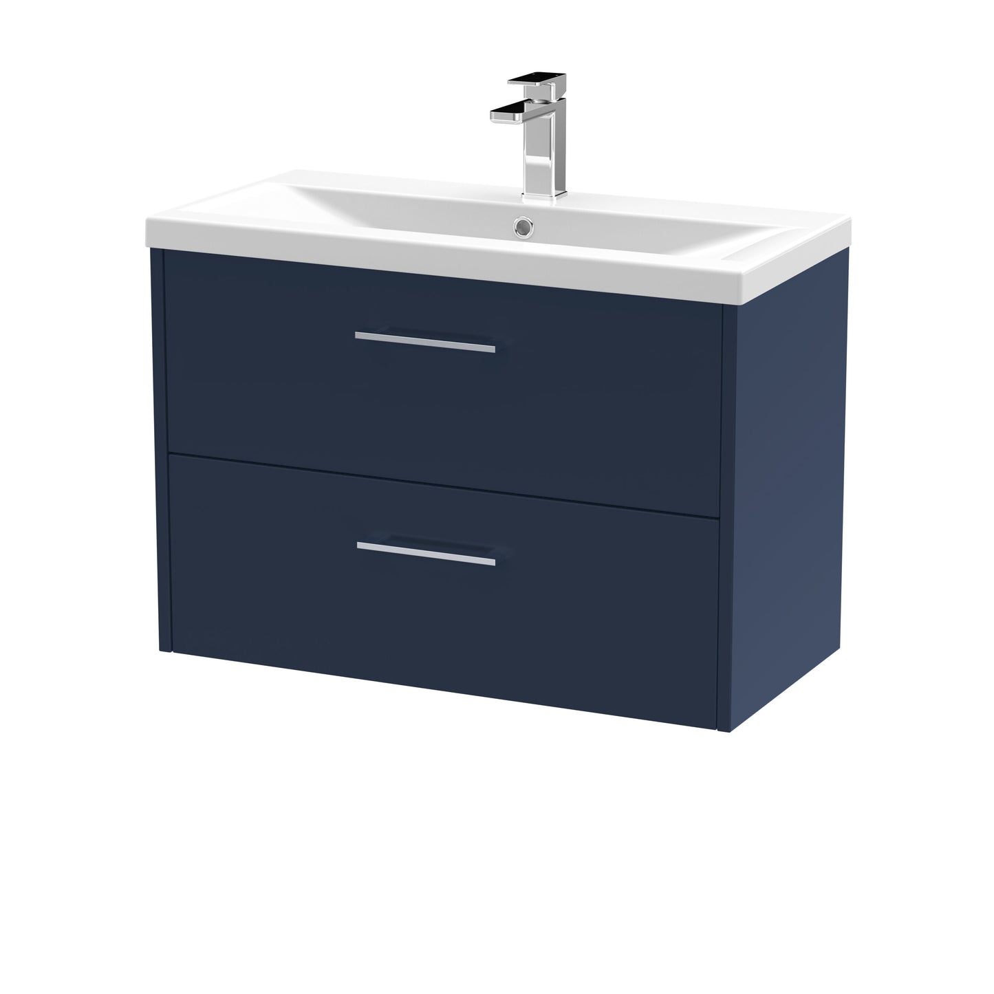 Hudson Reed Juno 800mm Wall Hung 2-Drawer Vanity Unit & Basin With 1 Tap Hole & Overflow