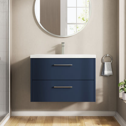 Hudson Reed Juno 800mm Wall Hung 2-Drawer Vanity Unit & Basin With 1 Tap Hole & Overflow