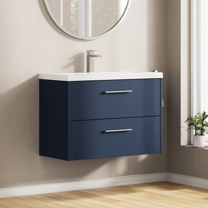 Hudson Reed Juno 800mm Wall Hung 2-Drawer Vanity Unit & Basin With 1 Tap Hole & Overflow
