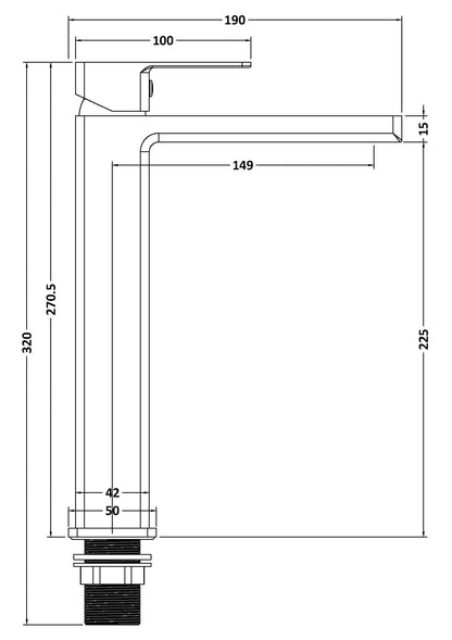 Kalk High-Rise Mono Basin Mixer