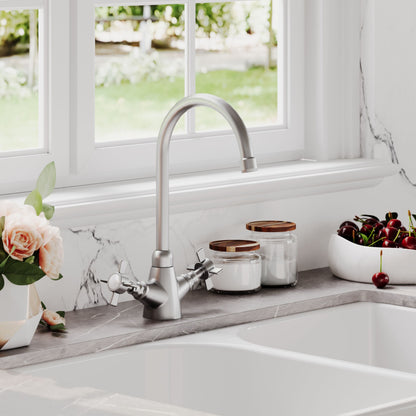 Kitchen Taps Traditional Mono Crosshead Handle Sink Mixer Tap
