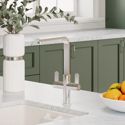 Kitchen Taps Churni Mono Basin Twin Lever Square Basin Tap