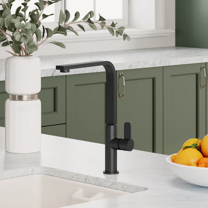 Kitchen Taps Churni Mono Basin Single Lever Square Basin Tap