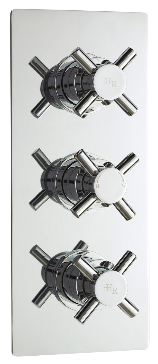 Tec Crosshead Triple Thermostatic Shower Valve With Diverter
