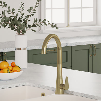 Kitchen Taps Samir Mono Basin Single Lever Round Basin Tap & Rinser