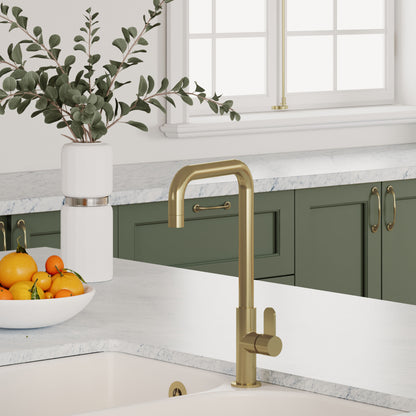 Kitchen Taps Kosi Mono Basin Single Lever Square Basin Tap & Rinser