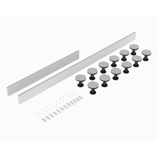 Nuie 1300mm White Leg Set With Plinth, Legs, Clips & Screws