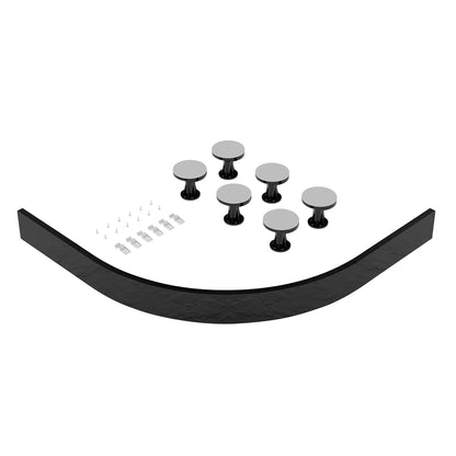 Nuie 700mm Offset Grey Slate Leg Set With Plinth, Legs, Clips & Screws