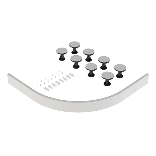 Nuie 1000mm White Leg Set With Plinth, Clips & Screws