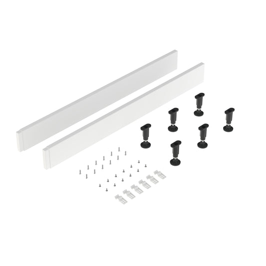 Nuie 1000mm European White Leg Set With Plinth, Clips & Screws